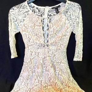 Forever 21 size medium ivory lace dress